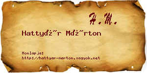 Hattyár Márton névjegykártya